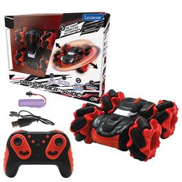 Lexibook - CROSSLANDER® Slide Rechargeable Radio Controlled Double Side Stunt Car 360° rotation with light effects