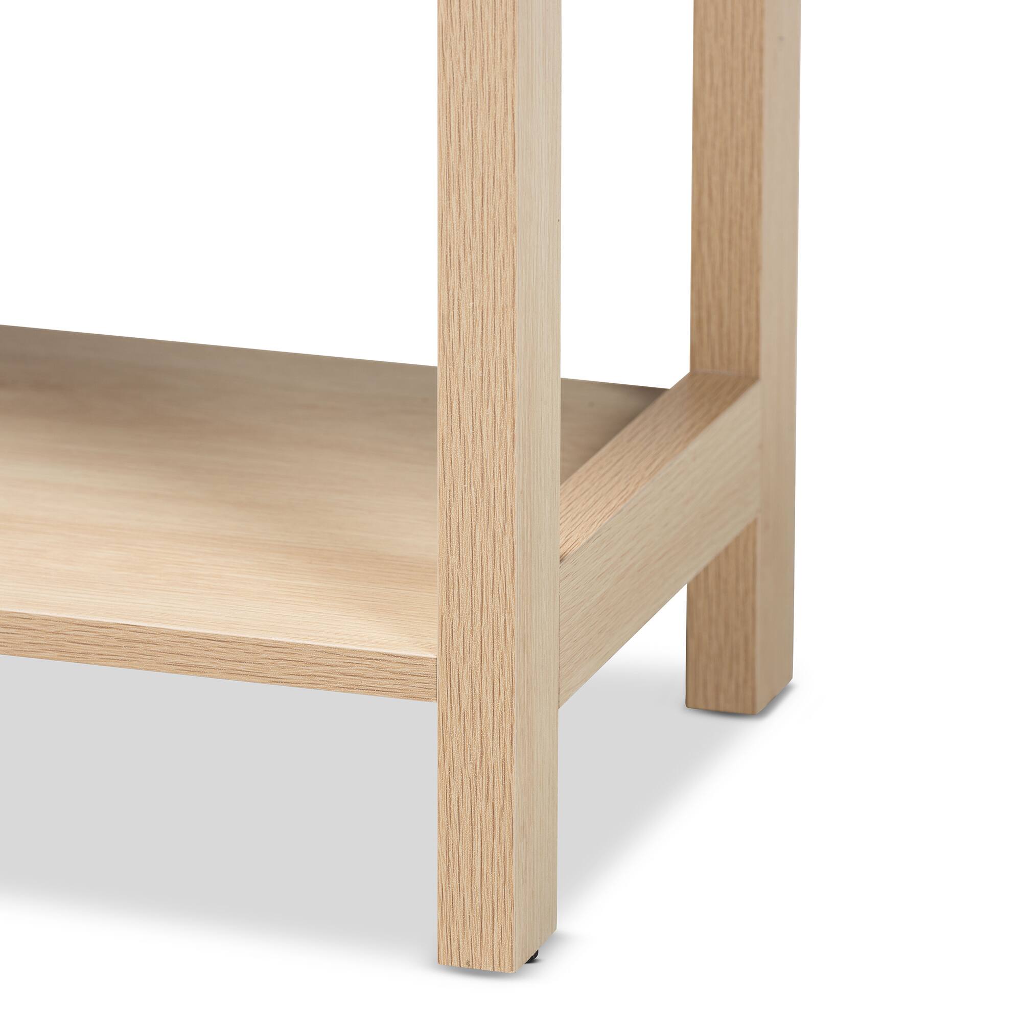 Alt View 2. Baxton Studio - Sebille Mid-Century Modern Finished Wood 2-Drawer Console Table with Rattan - Light Brown.