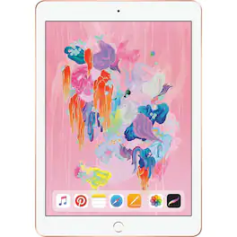 Apple - Certified Refurbished iPad (6th Generation) (2018) Wi-Fi + Cellular - 32GB - Gold (Unlocked)
