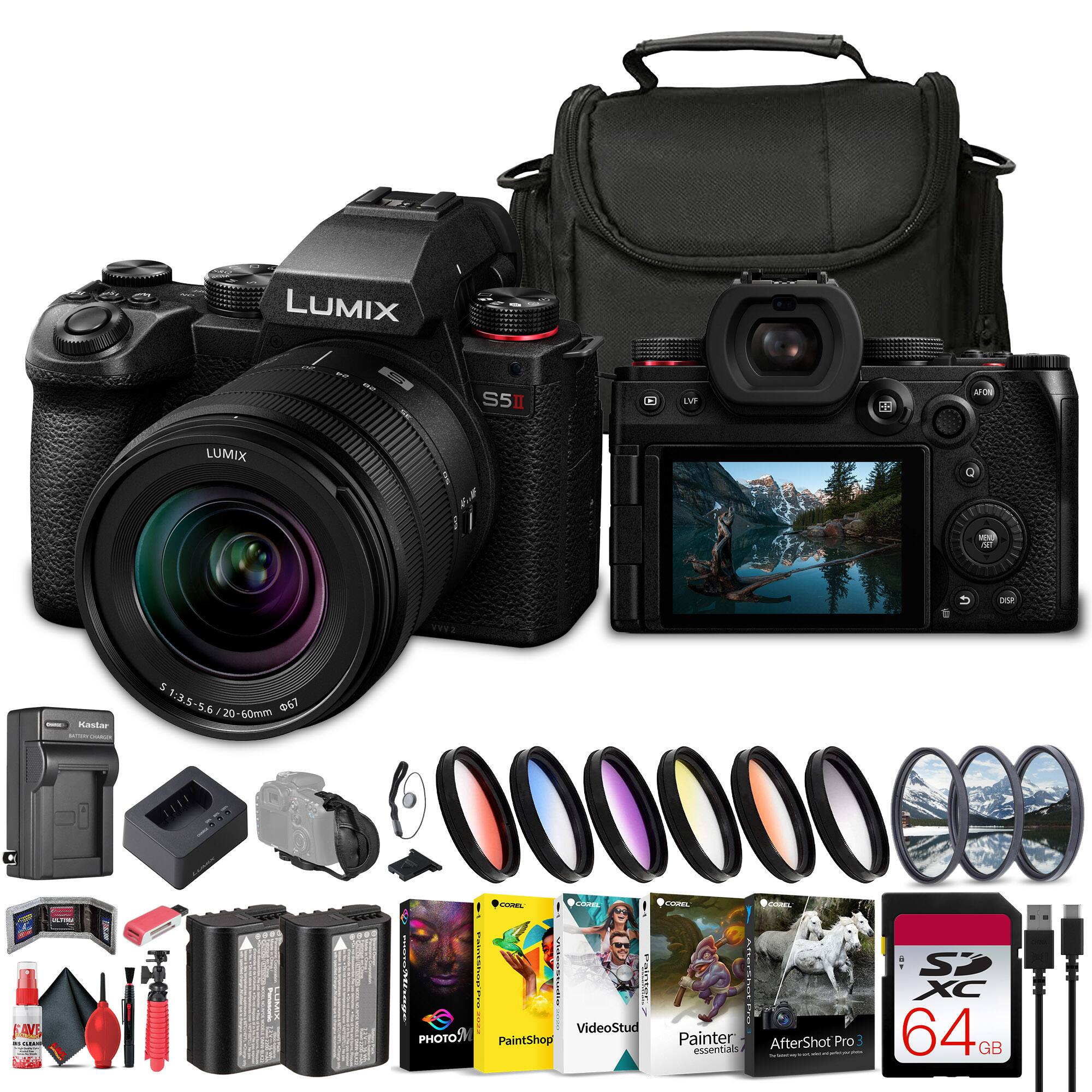 LUMIX S5 II  
LUMIX C  
Kastar  

M FAVE  
1:3.5-5.6/20-60mm  
1:3.5-5.6 20-60mm  
67  

COIEL  
Pcong  
LLAREL  

VideoStud  
64  
PHOTOS  
PaintShop Painter  
AfterShot Pro  
Pro Tus essentials  

GB