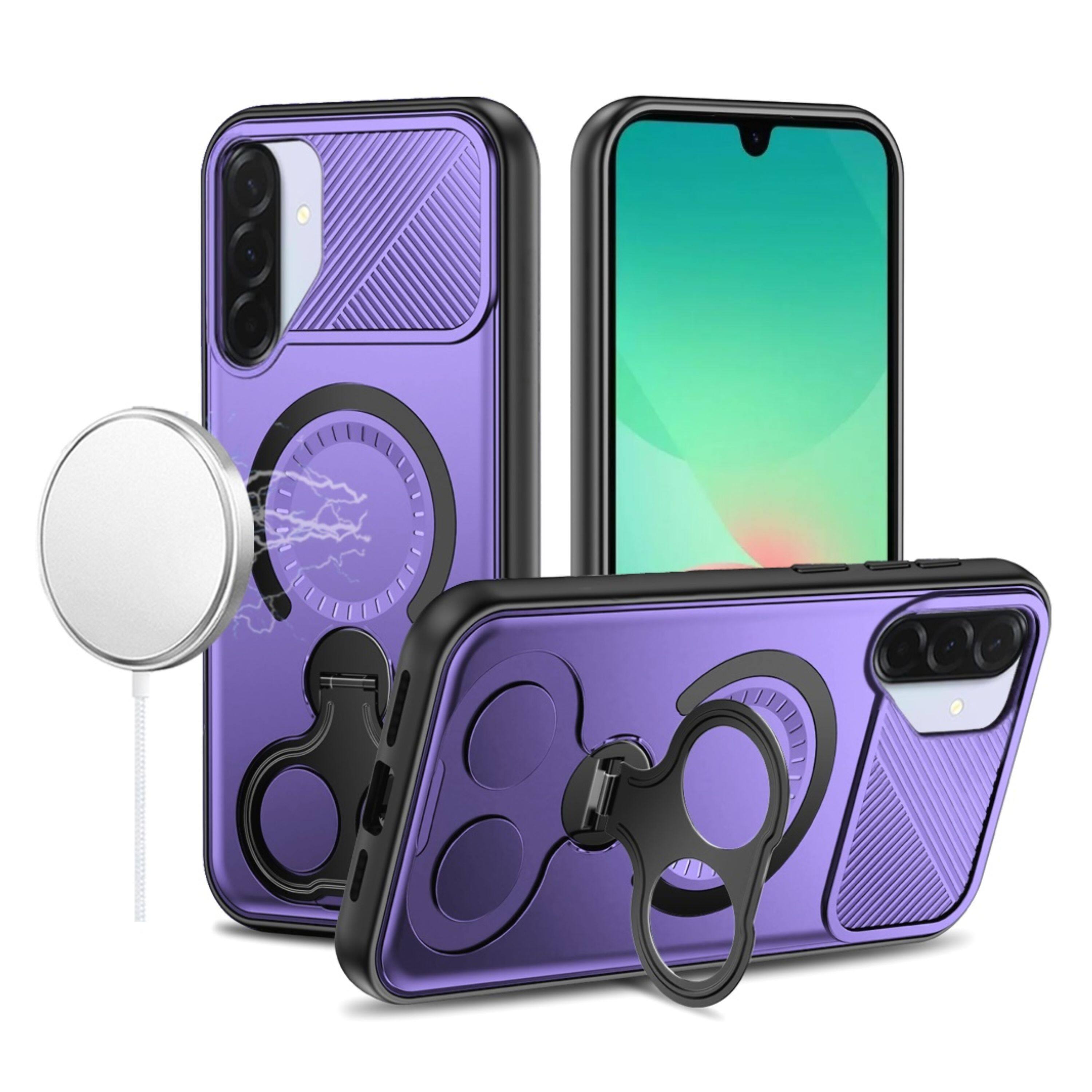 Kitcheniva Dual 360 Ring Stand Magnetic Circle Phone Case With Tempered ...