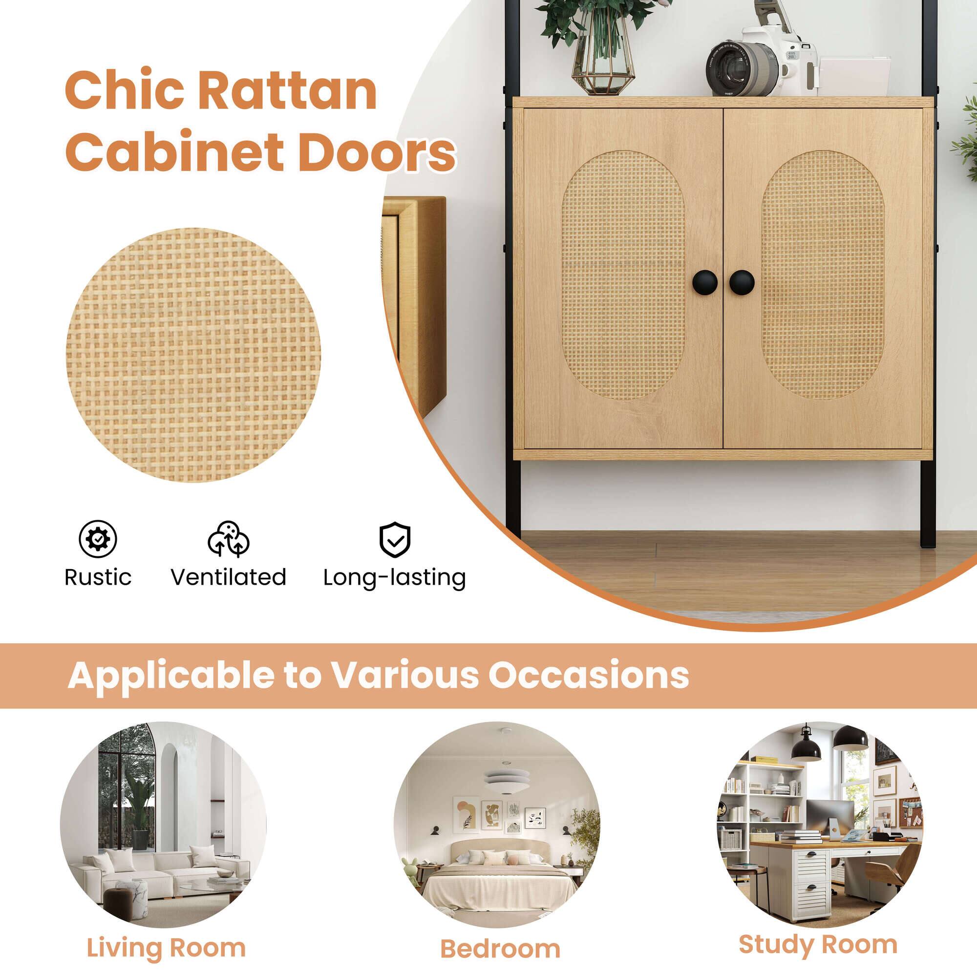 Chic Rattan Cabinet Doors

- Rustic
- Ventilated
- Long-lasting

Applicable to Various Occasions

- Living Room
- Bedroom
- Study Room