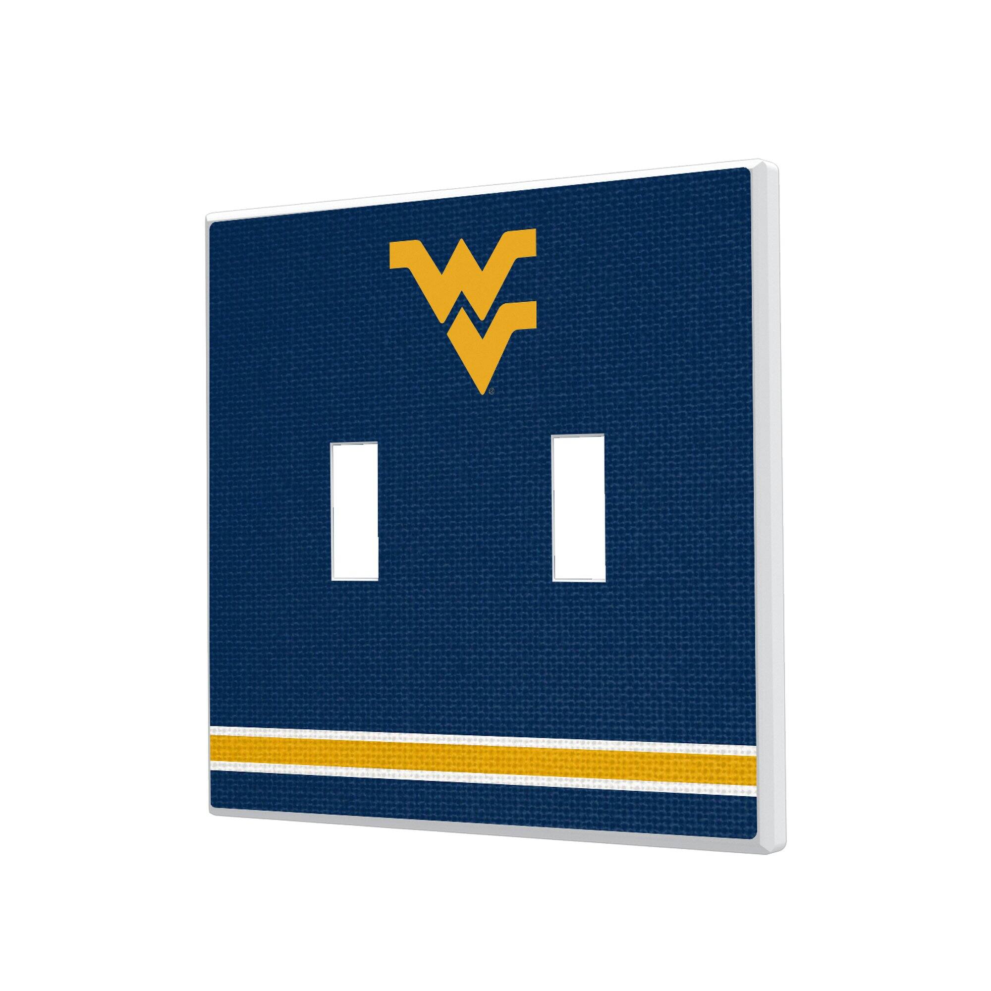 Keyscaper - West Virginia Mountaineers Stripe Design Double Toggle Light Switch Plate - Multicolor price history on PriceWatchPro