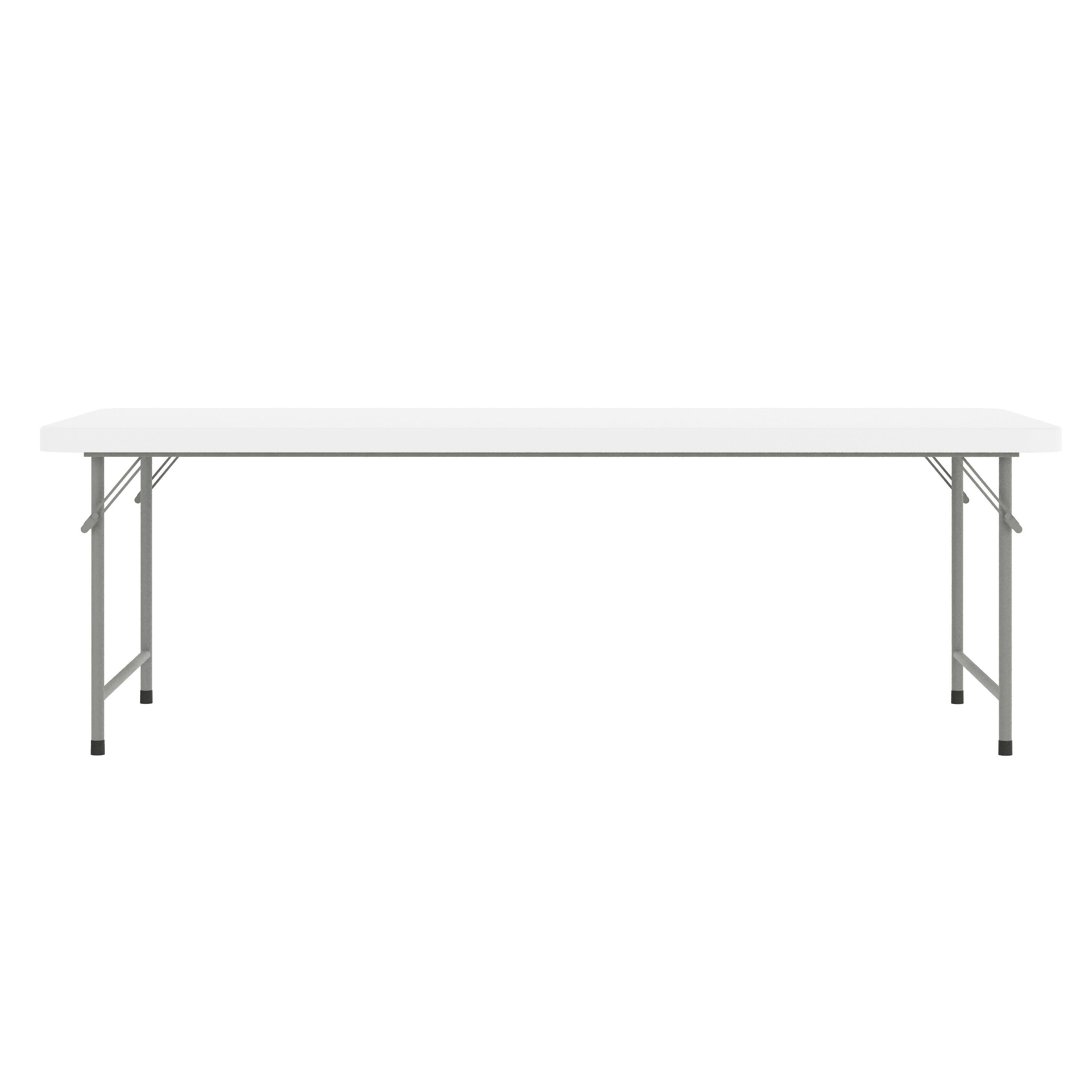 Alt View 8. Emma + Oliver - 4.93-Foot Kid's Plastic Folding Activity Table - Play Table - Granite White.
