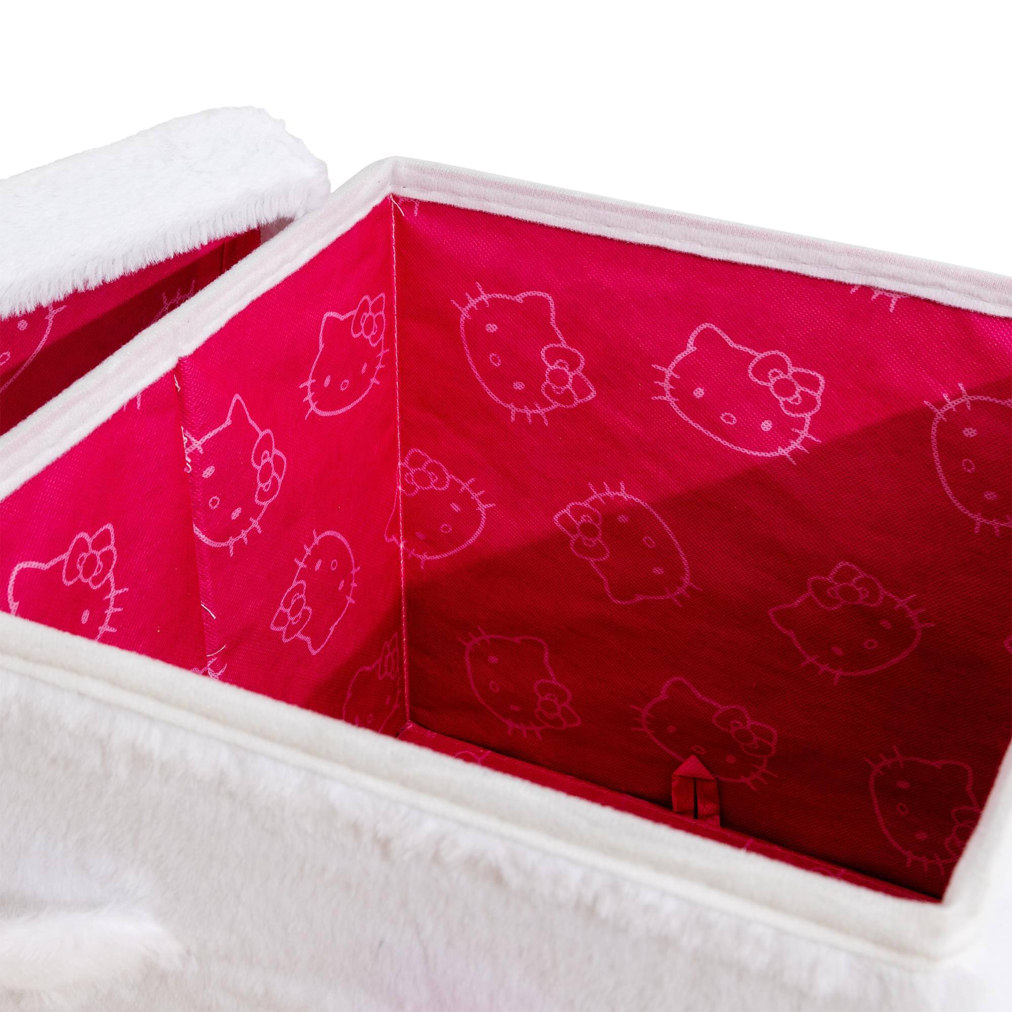 Alt View 2. Ukonic - Sanrio Hello Kitty 13 x 13 Inch Plush Storage Cube - White.