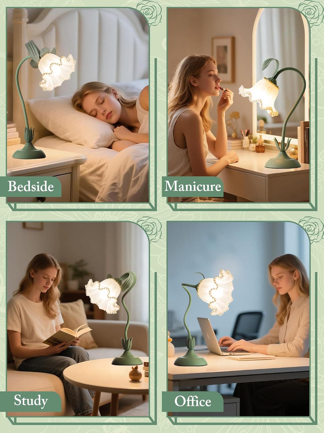 - Bedside
- Manicure
- Study
- Office