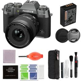 Fujifilm - X-T50 Mirrorless Digital Camera XF16-50mmF2.8-4.8 R LM WR Lens Kit - Charcoal Silver Bundle
