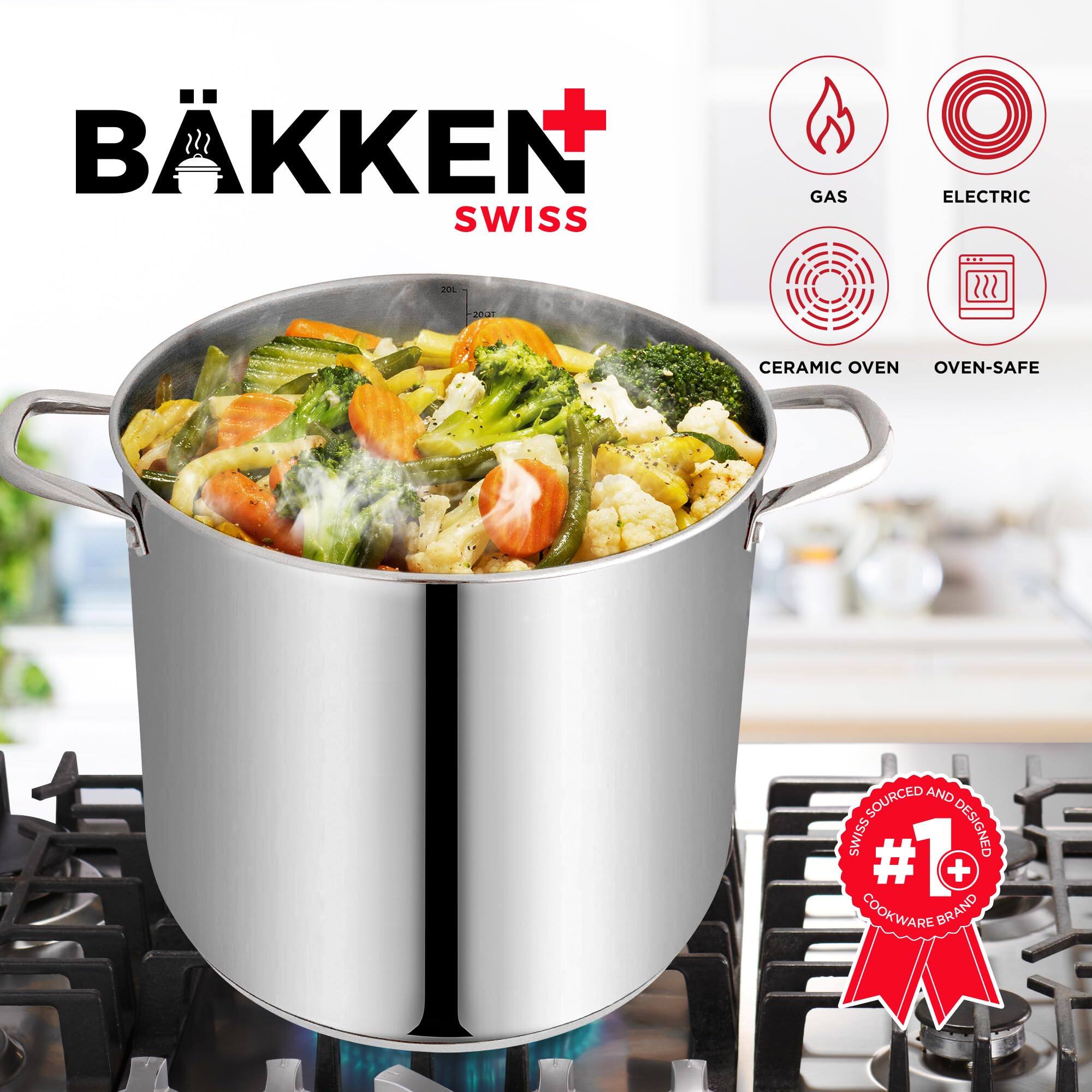 BÅKKEN SWISS GAS ELECTRIC CERAMIC OVEN OVEN-SAFE SOURCED AND DESIGNED #1 COOKWARE BRAND