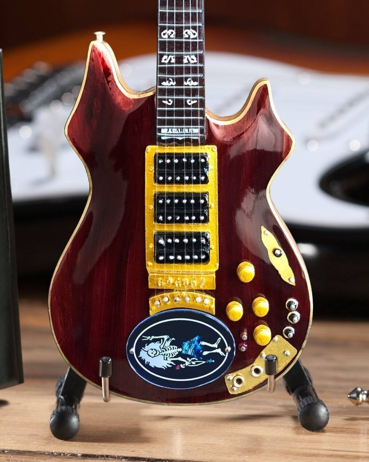 Alt View 3. Axe Heaven - Axe Heaven -Jerry Garcia - Jerry Garcia Grateful Dead Rosebud Tribute Mini Guitar Replica - Collectibles - Multicolor.