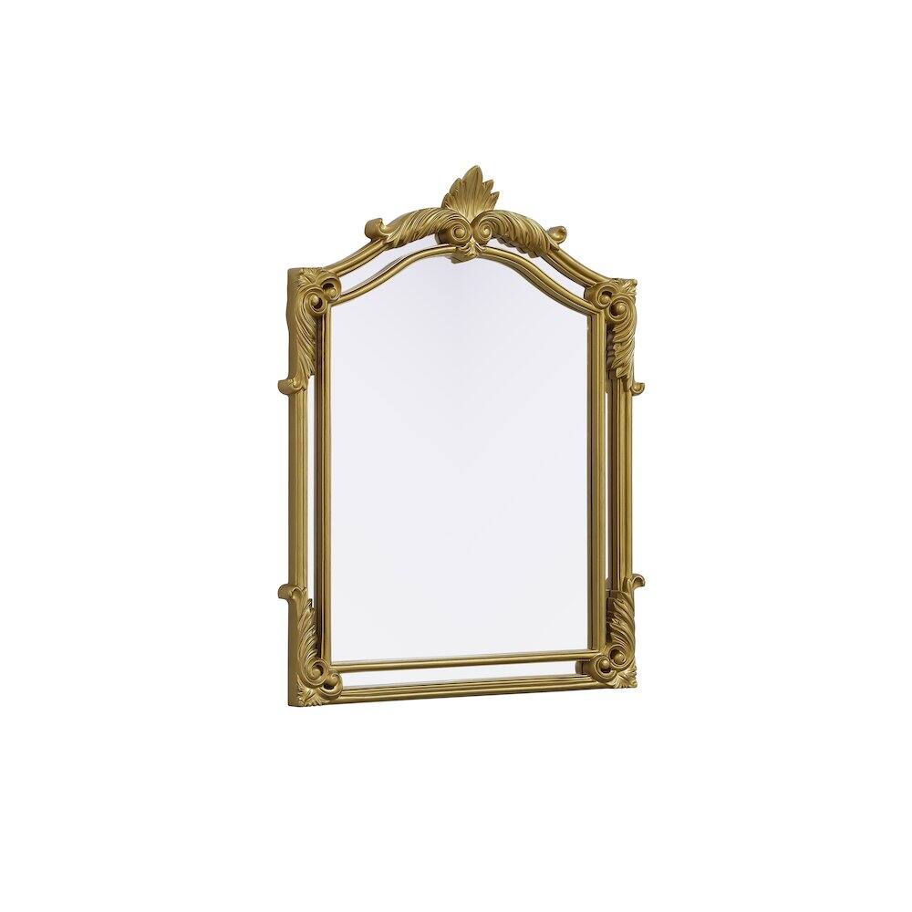 Left. Elegant Kitchen and Bath - Madeline 31.5X42 Traditional Mirror In Gold Leaf - Gold Leaf.