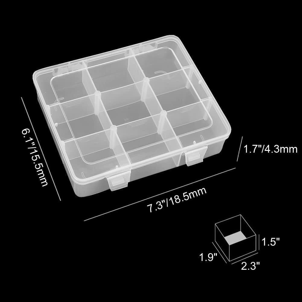 Dapper Styles 9 Grids Plastic Storage Compartment Organizer Container ...