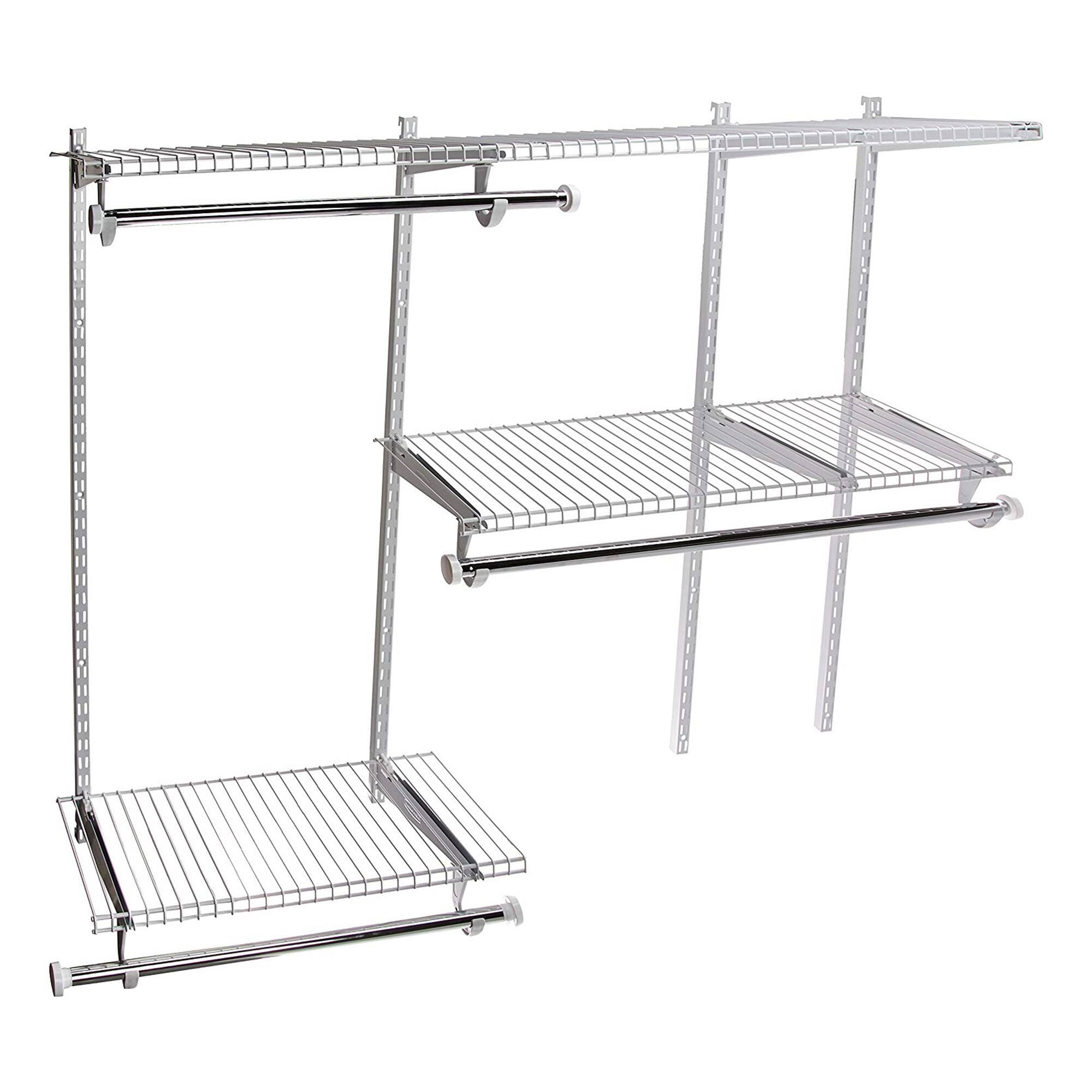 Front. RubberMaid - Rubbermaid Configuration 3-6 Feet Custom DIY Closet Storage Organizer Kit, White - White.