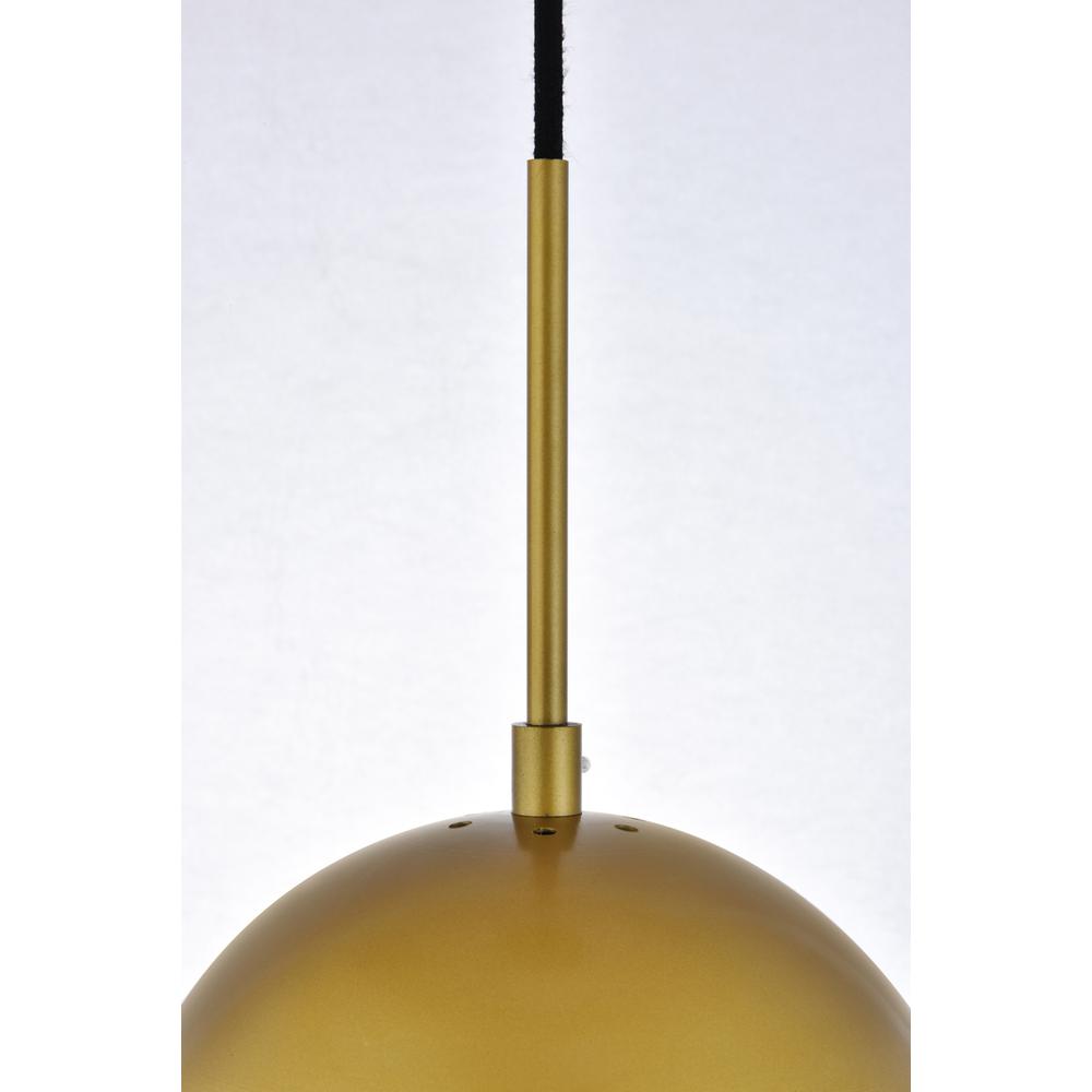 Alt View 1. Living District - Eclipse 1 Light Brass Pendant With Clear Glass - Brass And Clear.