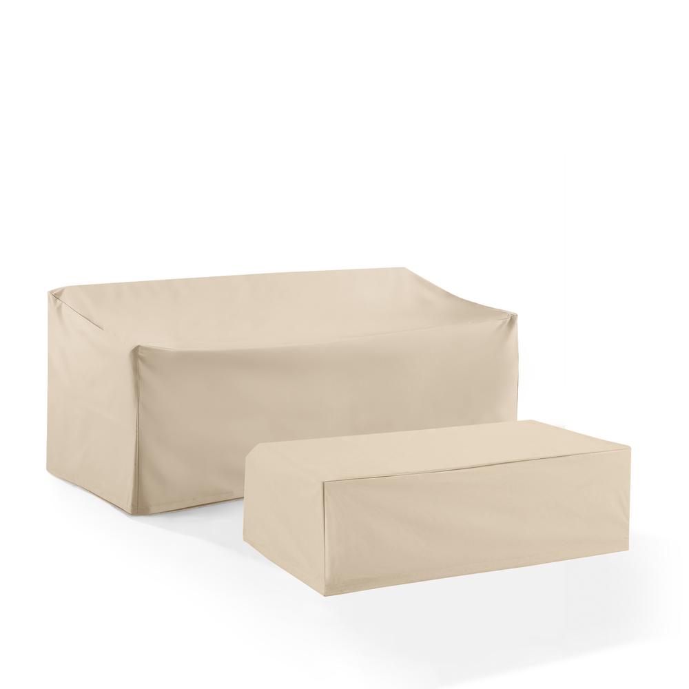 Alt View 2. Crosley Furniture - 2Pc Outdoor Furniture Cover Set - Sofa & Coffee Table - Tan.