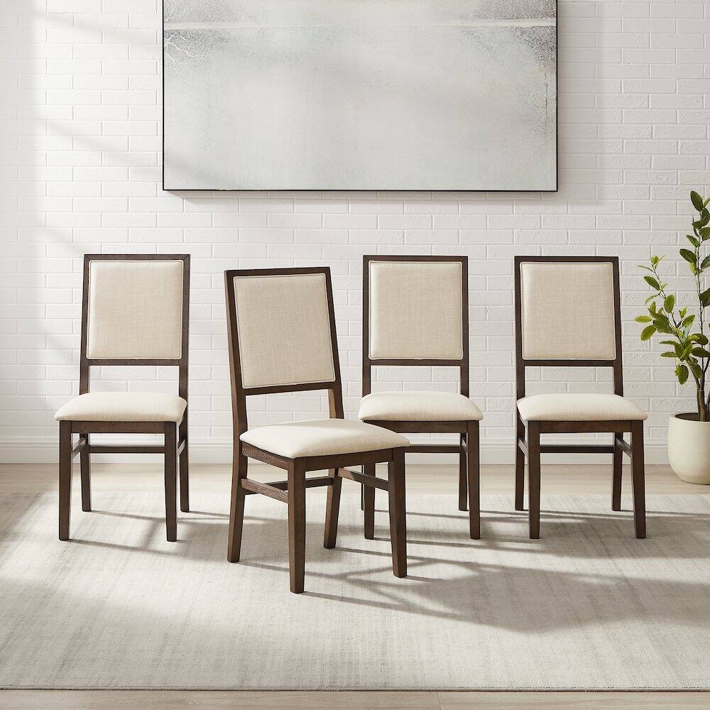 Alt View 3. Crosley Furniture - Joanna 4-Piece Upholstered Back Dining Chair Set - Black.