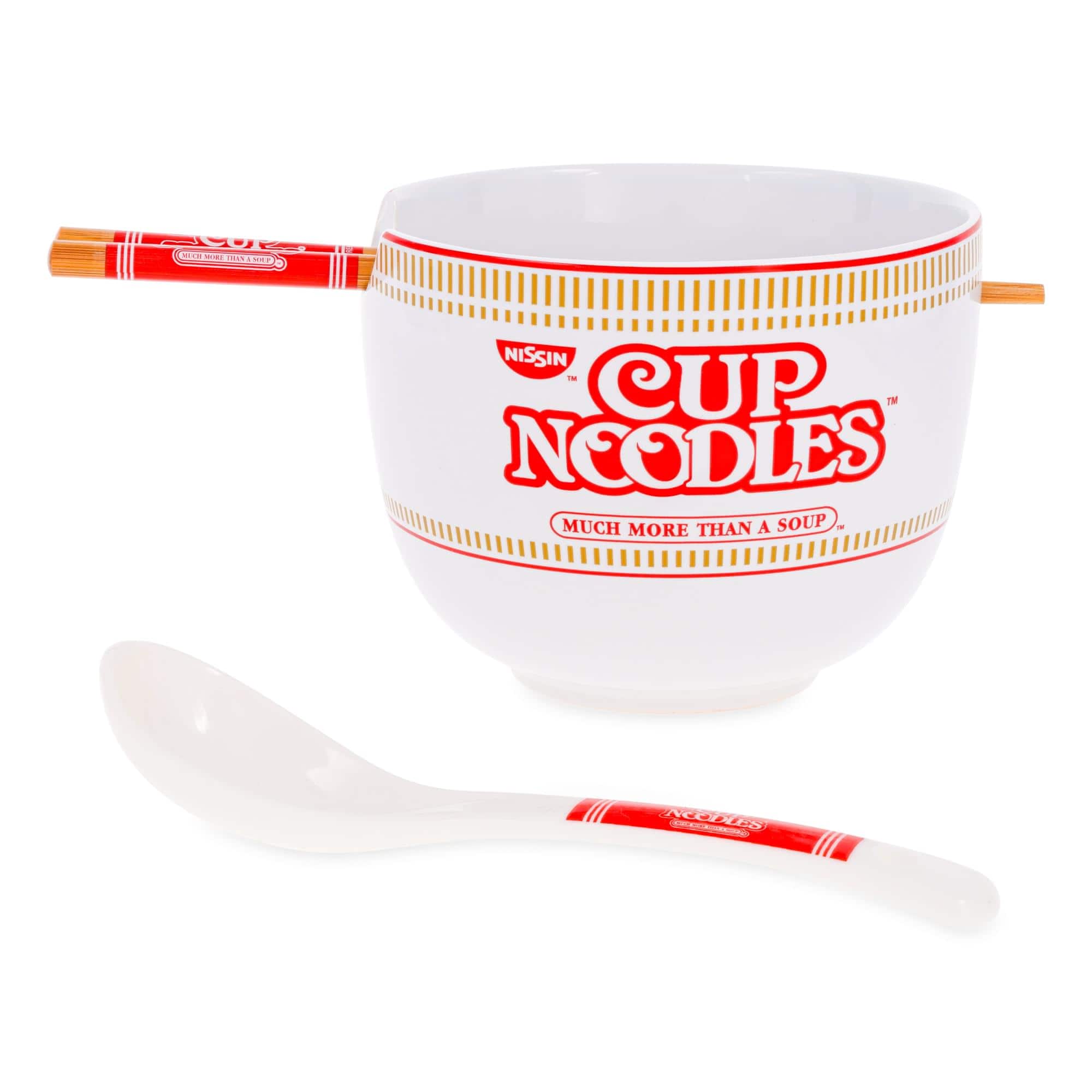 Silver Buffalo - Nissin Cup Noodles 20-Ounce Ramen Bowl and Chopstick and Spoon Set - Multi-Colored price history on PriceWatchPro