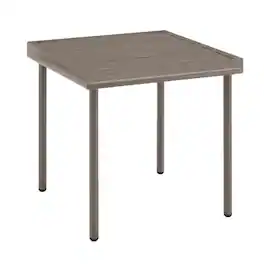 Outdoor Escape - Brown Metal Side Table for Patio – Small Outdoor Pool Side Table - Light Brown
