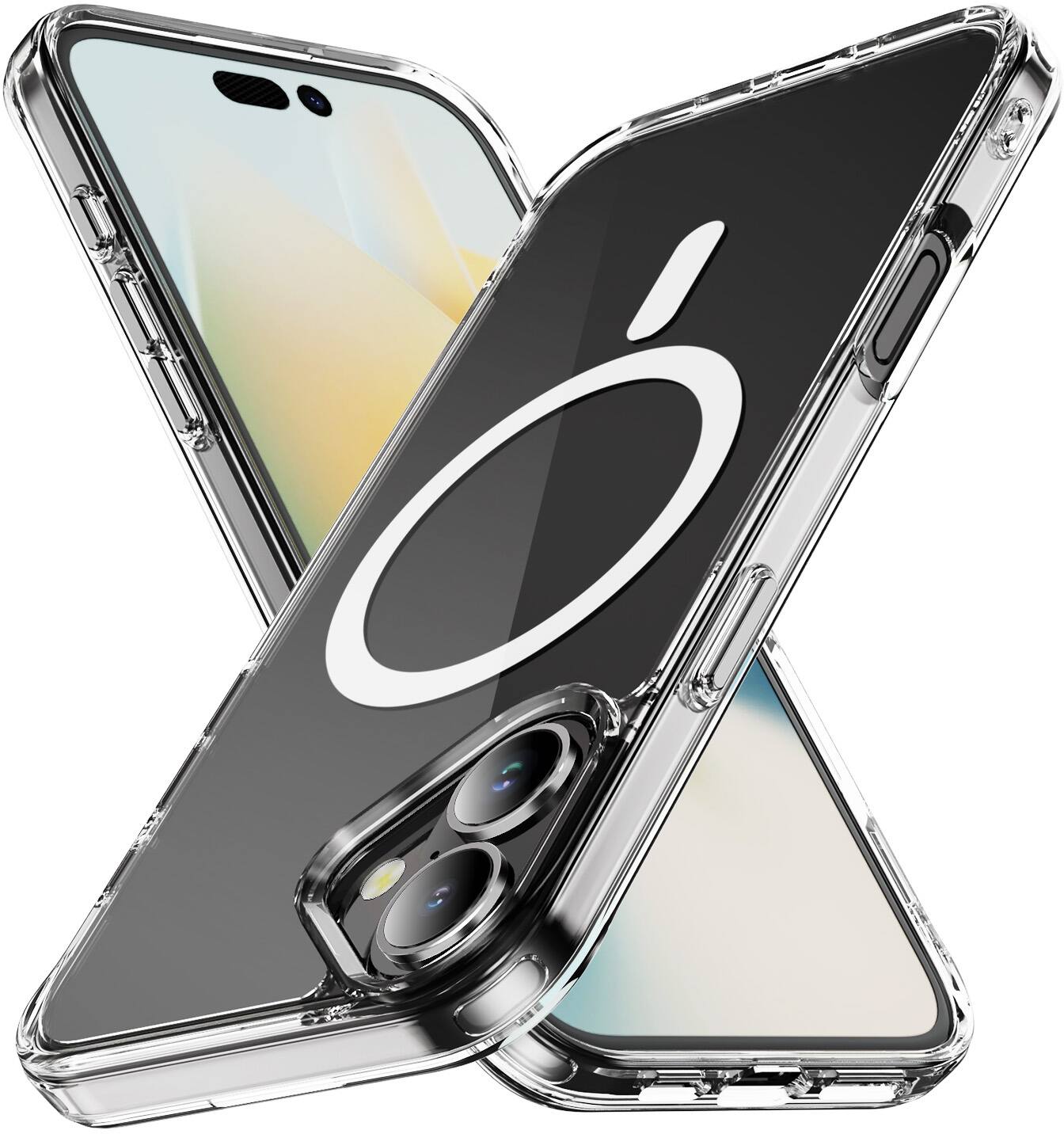 Front. Nakedcellphone - Clear Case for iPhone 16 - Compatible with MagSafe - Clear.