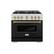 Front. ZLINE - 36 in. Wide 6 Burner Autograph Classic Gas Range and Bronze Accents (CGRZ-BLM-36-CB) - Black.