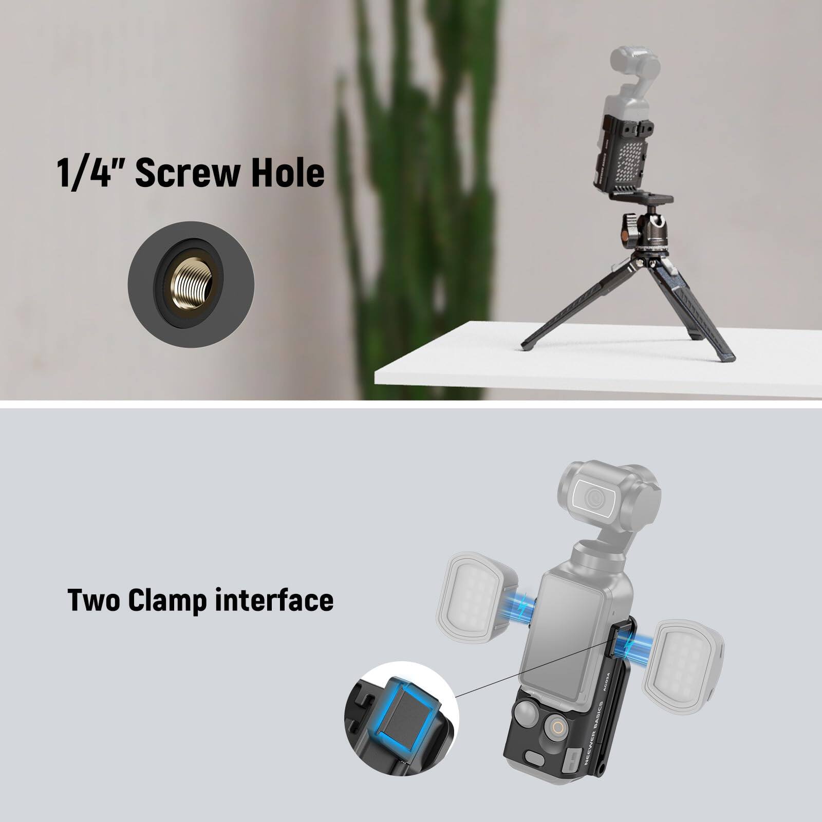 1/4" Screw Hole

Two Clamp interface