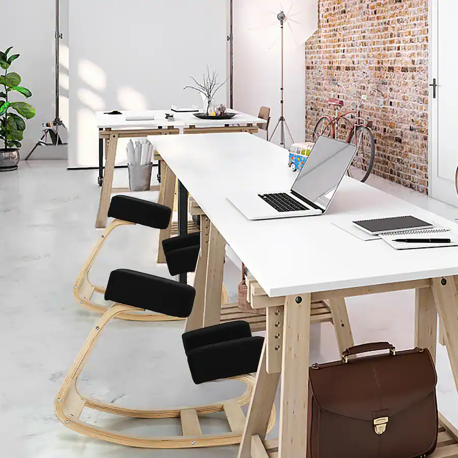 Office Rocker Stool Costway Ergonomic Upright Posture Kneeling Rocking Office Chair Stool ...