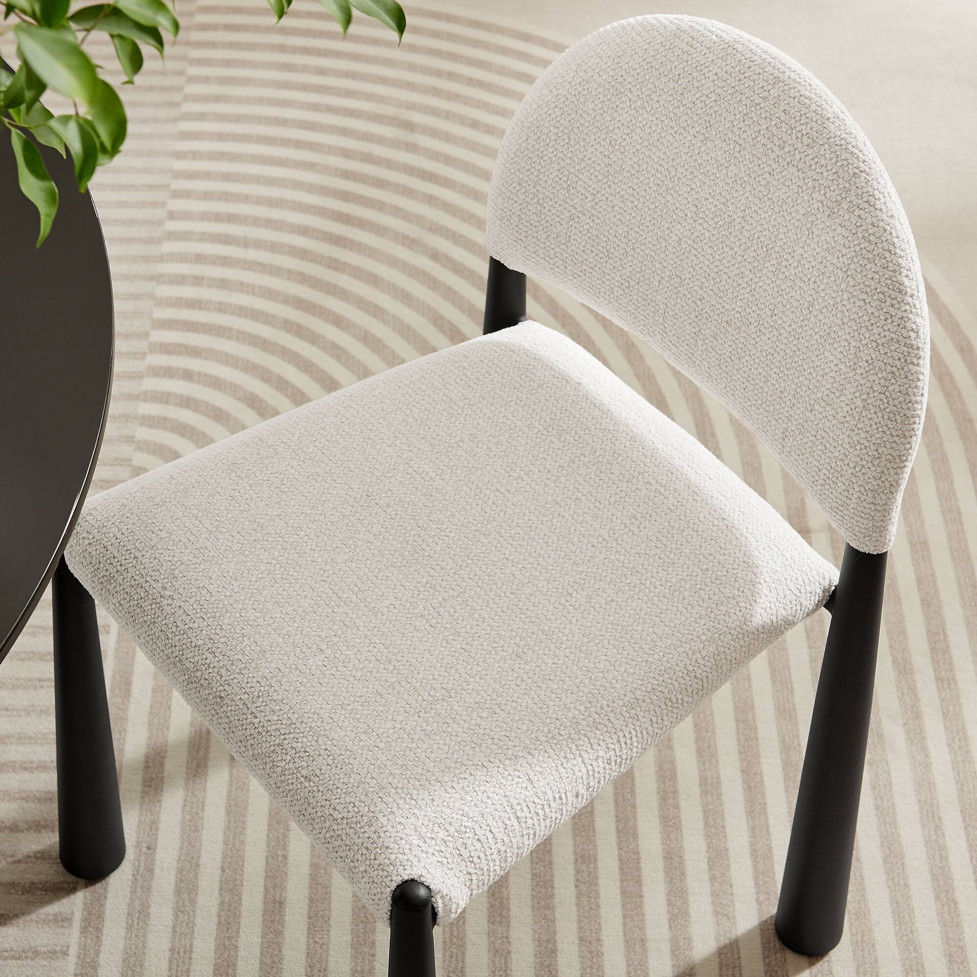 Alt View 6. Modway - Hayley Upholstered Fabric Dining Side Chair by Modway - White.