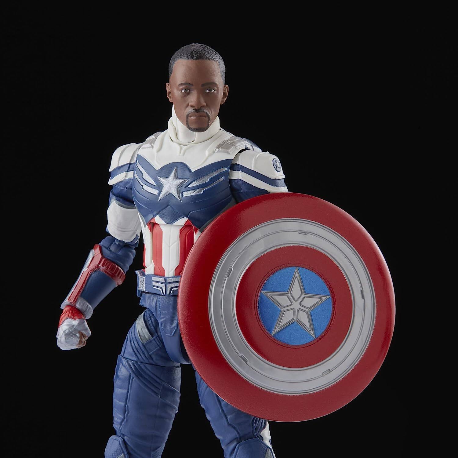Alt View 4. Hasbro - Marvel Legends Series: Captain America 2-Pack Steve Rogers Sam Wilson MCU 6-Inch Figures.