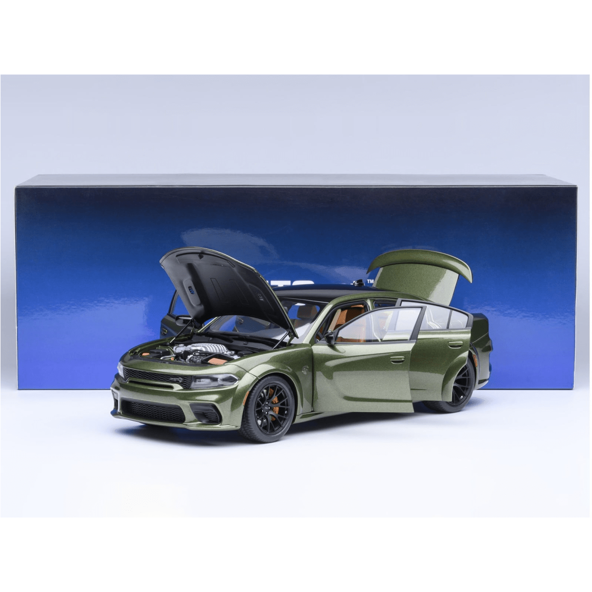 Alt View 9. Autoart - Dodge Charger SRT Hellcat Redeye F8 Green Metallic with Matt Black Top 1/18 Car Model by Autoart.