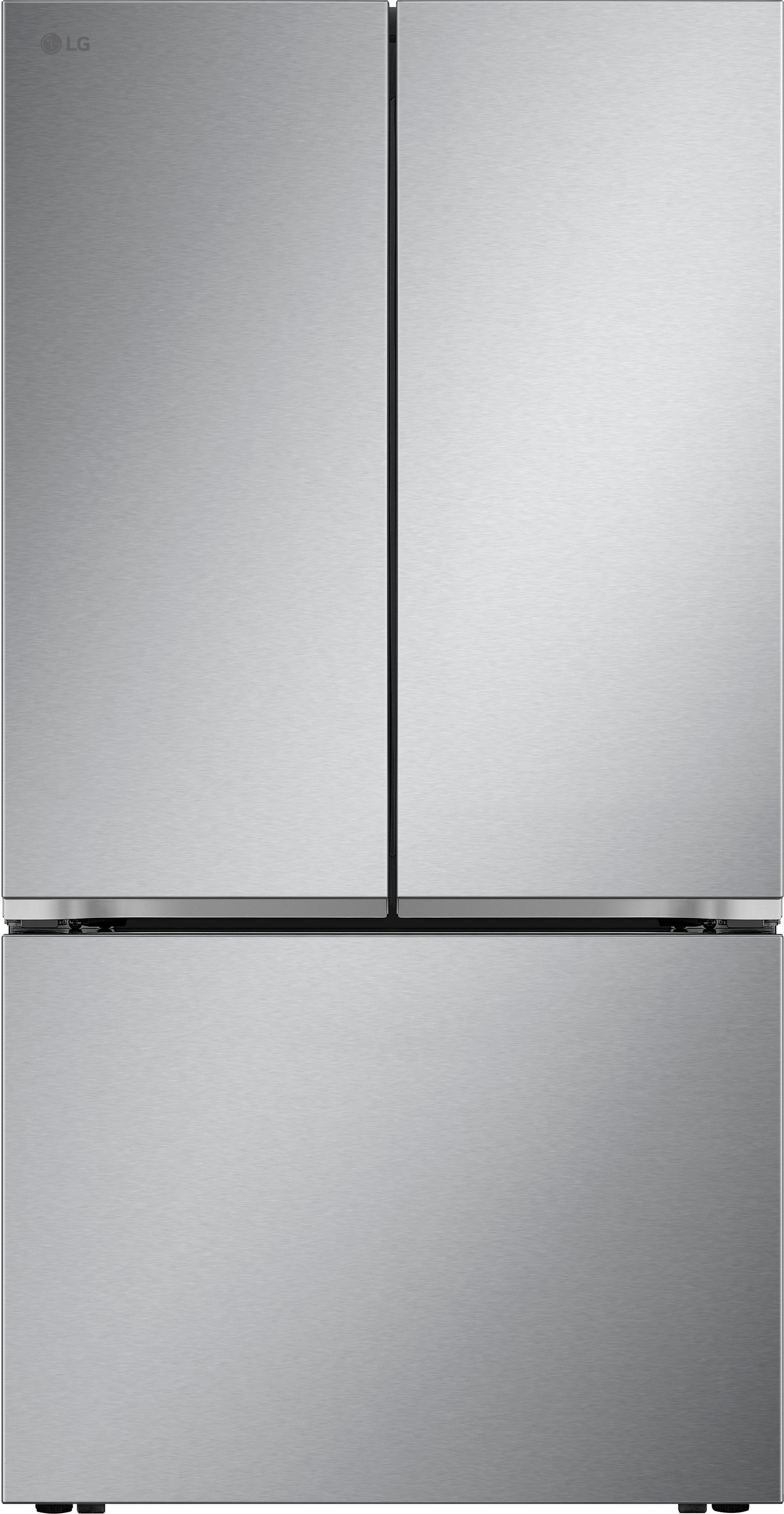LG - Counter-Depth MAX 26.5 Cu. Ft. French Door Smart Refrigerator with Internal Water Dispenser - Stainless Steel - Front_Zoom