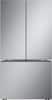 Front. LG - Counter-Depth MAX 26.5 Cu. Ft. French Door Smart Refrigerator with Internal Water Dispenser - Stainless Steel.
