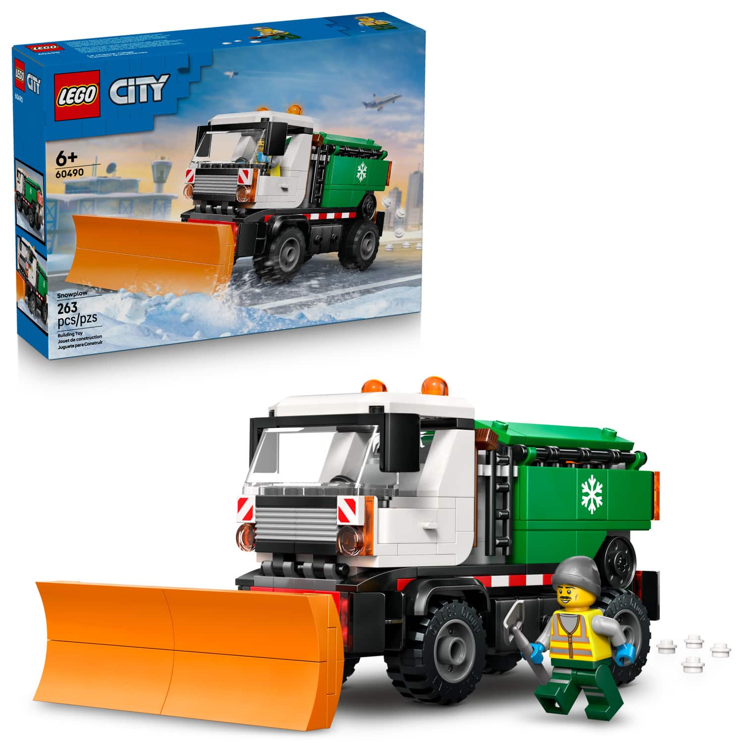 LEGO - City Snowplow Truck Building Toy for Kids 60490