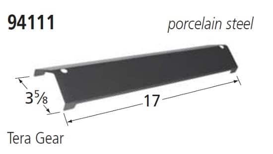 Music City Metals - MCM919411114 HEAT PLATE, PORC STL, 17 X 3.625 heat plates, 18.625” to 17”