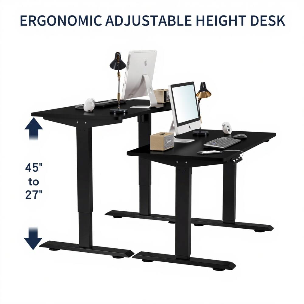 ERGONOMIC ADJUSTABLE HEIGHT DESK  
45" to 27"
