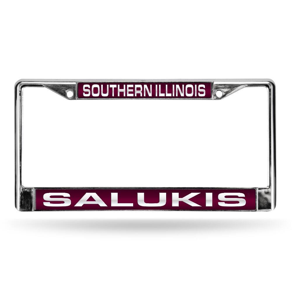 Southern Illinois Salukis Chrome Metal License Plate Frame Holder