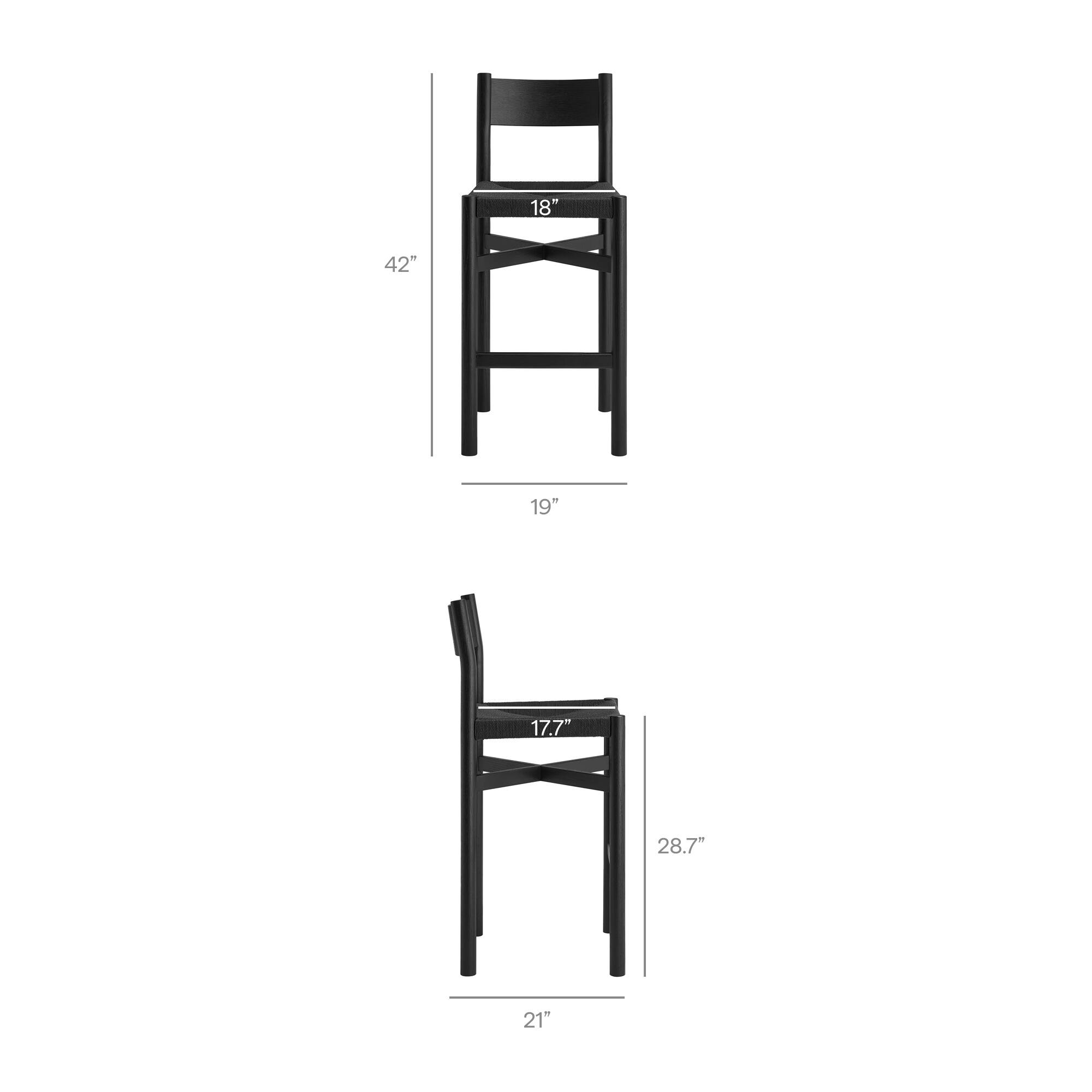 18" 42" 19" 17.7" 28.7" 21"