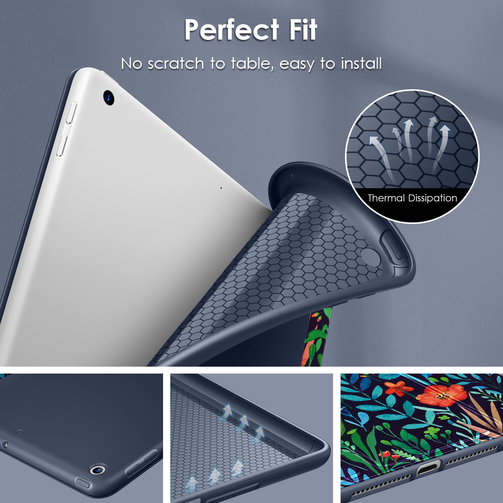 Perfect Fit  
No scratch to table, easy to install  
Thermal Dissipation