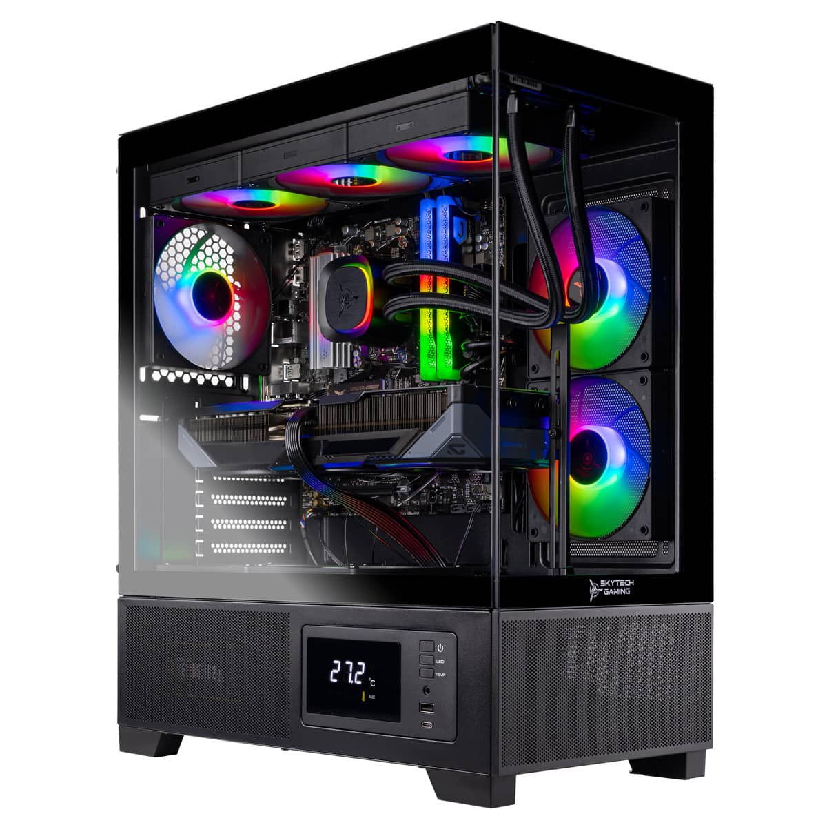 Skytech Gaming Skytech AZURE3 AMD Ryzen 7 7800X3D, 5060 Ti 16G