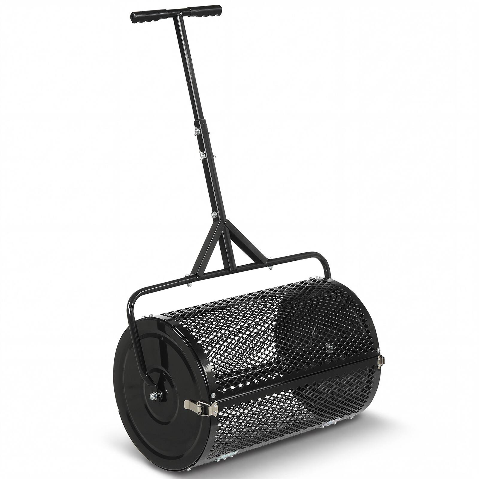 Alt View 9. Gymax - Gymax 24'' Compost Spreader w/ Height-Adjustable T-Shaped Handle for Lawn Garden Black - Black.