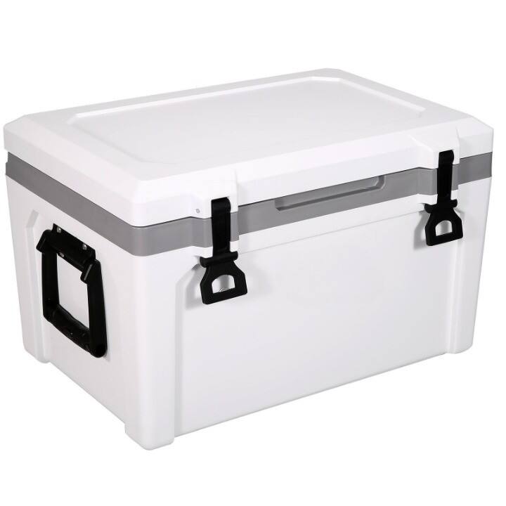 Mirfee - 52 Qt Hard Cooler, Keeps Ice 6 Days, Holds 50 Cans, Heavy-Duty Portable Ice Chest for Camping, Beach & Outdoor Travel - White