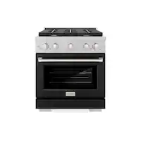 ZLINE - 48 in. Paramount Gas Range with 8 Burner Cooktop (SGRS-BLM-48) - Satin Steel/White Matte - Front_Zoom