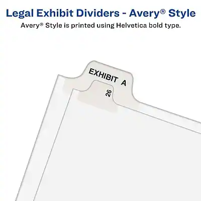Paper Divide Rd Avery Legal Pre Printed Paper Dividers, Side Tab #11, Style, Letter ...