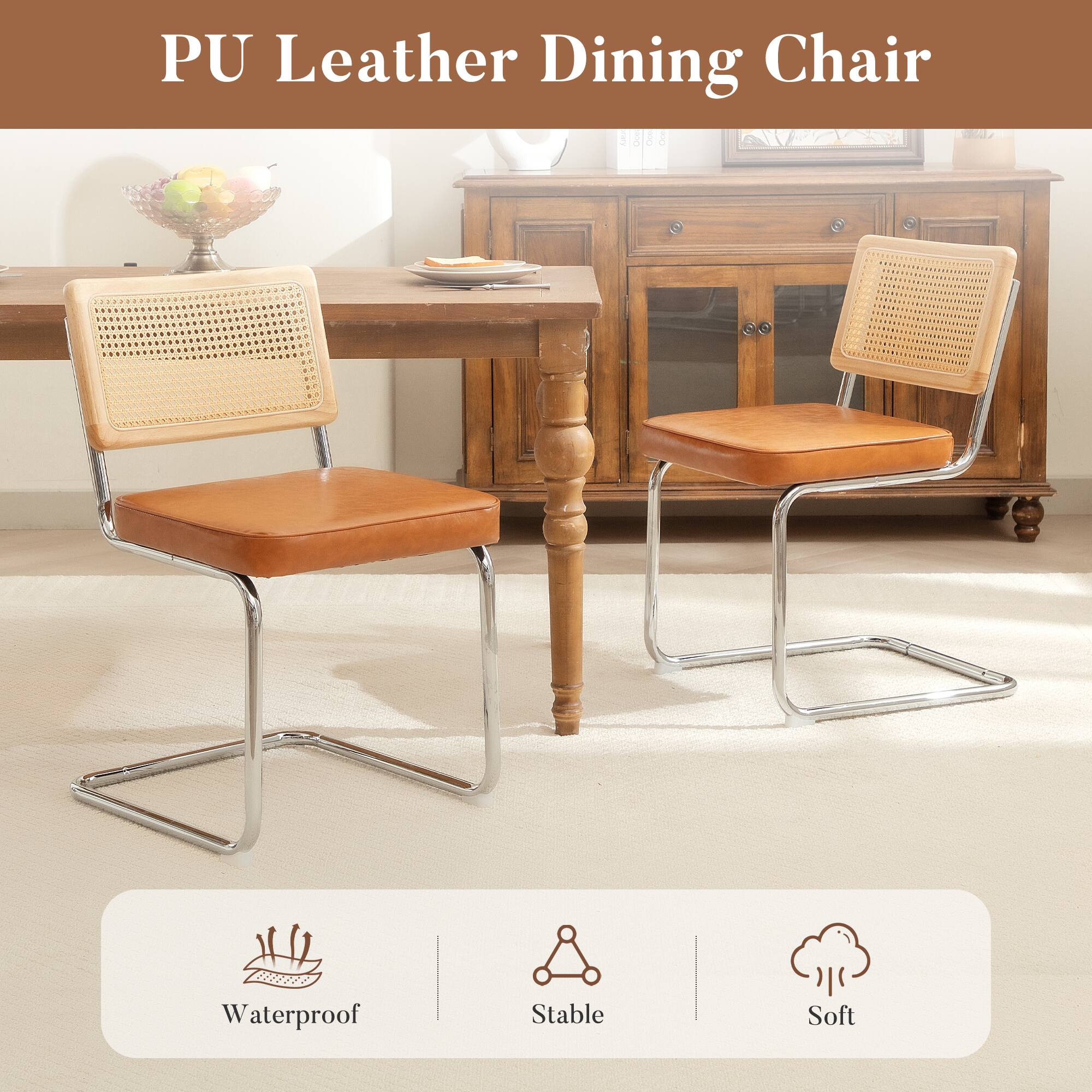 PU Leather Dining Chair

- Waterproof
- Stable
- Soft