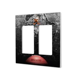 Keyscaper - Cleveland Browns Legendary Design Double Rocker Lightswitch Plate - Multicolor