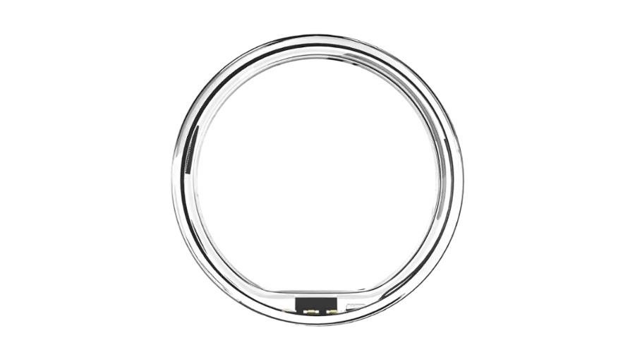 Alt View 3. Ultrahuman - Ring AIR - Smart Ring - Size Before You Buy -  Size 12 - Space Silver.