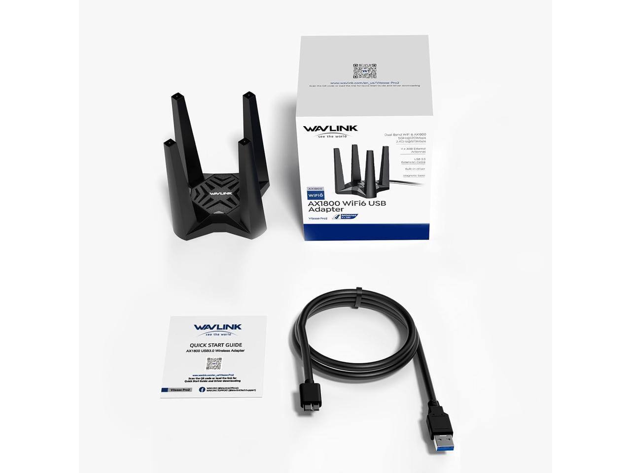 WAVLINK - the WORLD

Mariat EW - AXIBOO 202

WORK

WIFIO AX1800 WiFi6 USB Adapter THESE Proz

WAVLINK ... -- |

QUICK START GUIDE JUS1822 USSAN Wisnless Adapter
