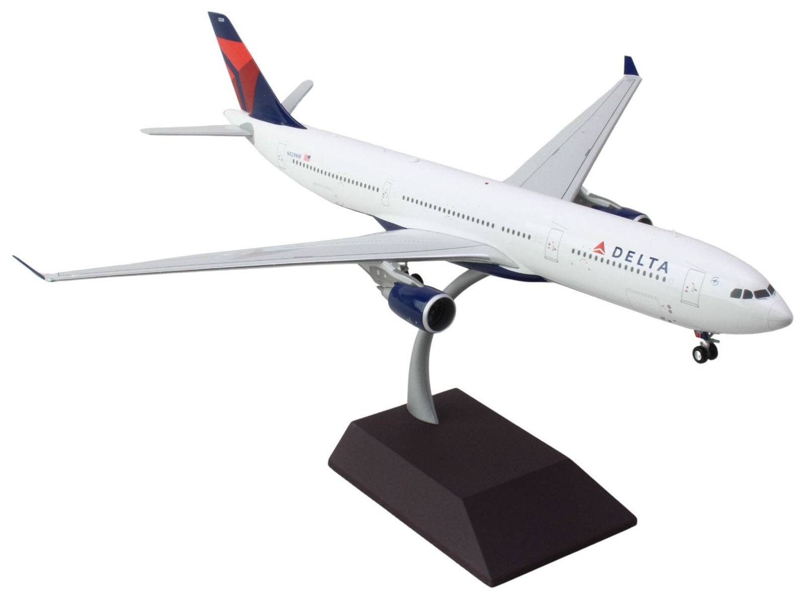 Angle. GeminiJets - Airbus A330-300 Commercial Aircraft Delta Air Lines (N829NW) White with Blue and Red Tail Gemini 200 Series 1/200 - White with Blue and Red.