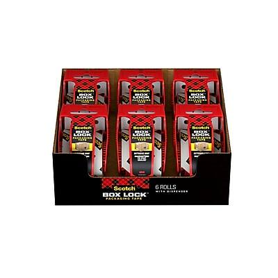 Scotch - Box Lock 1.88" Packing Tape Dispenser, 6/Pack (1956) - Clear