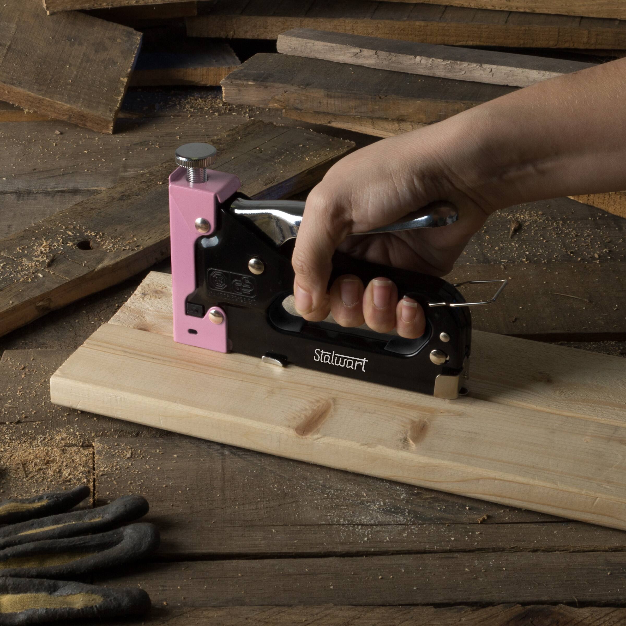 Alt View 1. Stalwart - Light Duty Staple Gun Fabric Stapler Gun for Crafts, Cardboard, Boards or Classroom with 600 Standard 4-14mm Staples.