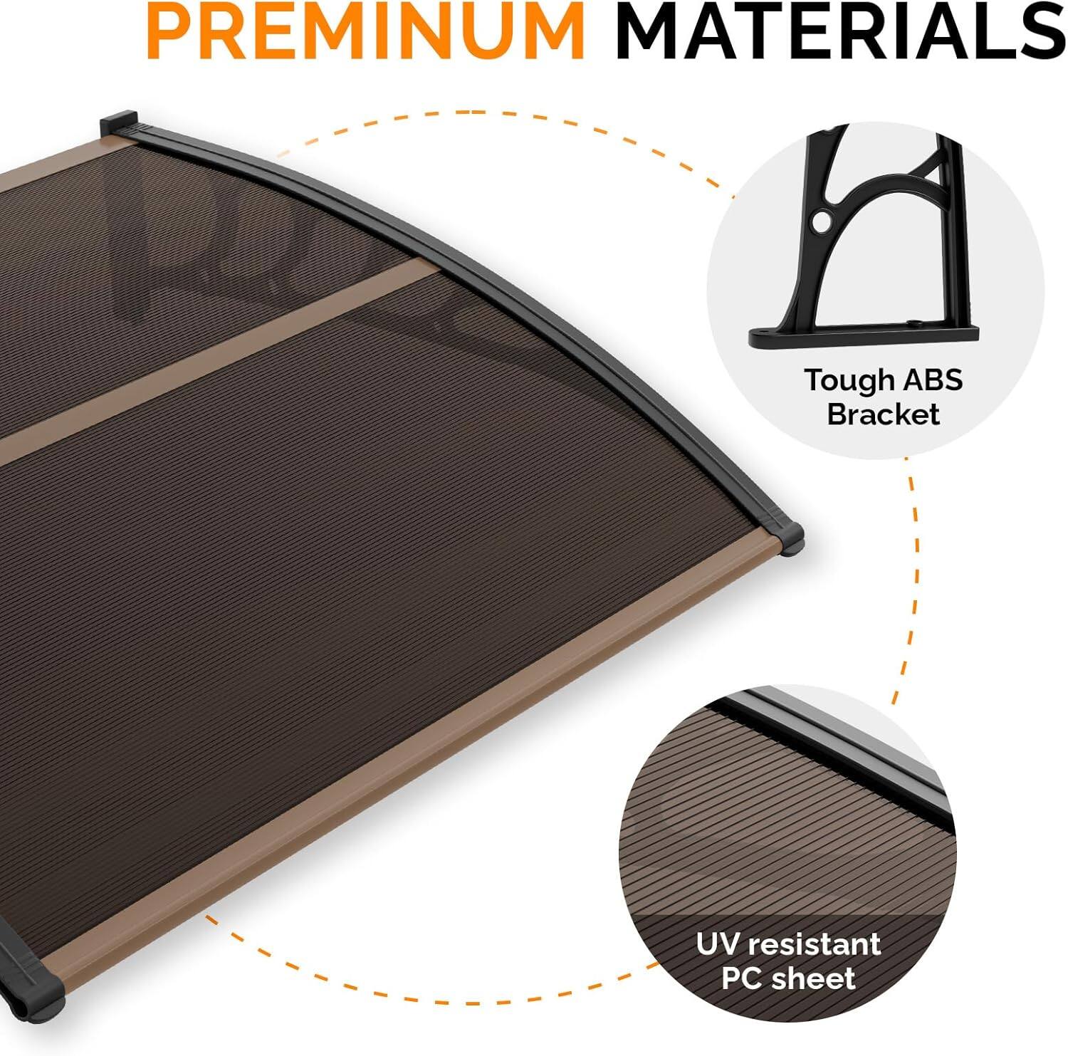 PREMIUM MATERIALS  
Tough ABS Bracket  
UV resistant PC sheet