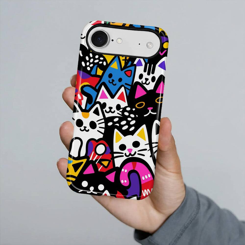 Alt View 3. BUBM - Smartphone Case for iPhone - 2-Layer Durable Smartphone Protection Case - Cat Party - Cat Party for iPhone Air.